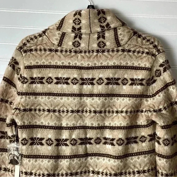 Susan Bristol NWT Fair Isle Shawl Collar Nordic Cardigan Sweater Wool Small - Picture 7 of 11